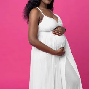 Liz Lange Maternity white maxi dress